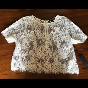 White Lace Crop Top - NWT Forever 21